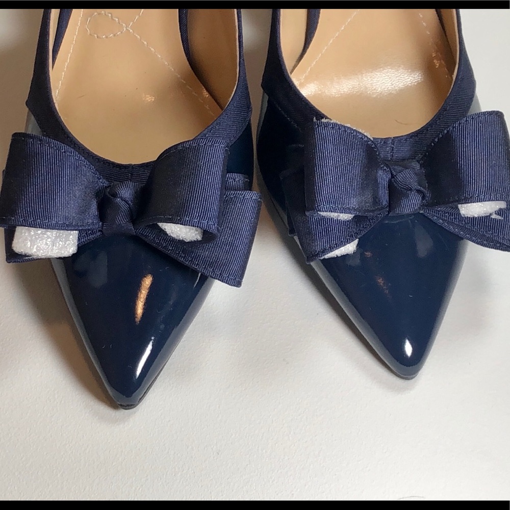 J. Reneé Gabino Navy Mid Heel Sling With Bow